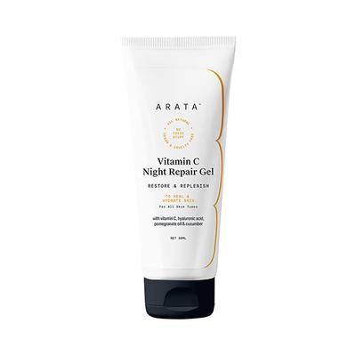 Arata Vitamin C Night Repair Gel With Pomegranate, Hyaluronic Acid & Cucumber 50 ml - Night Cream
