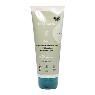 Glimmer Natural Face Wash Neem 100 gm - Face Wash & Cleansers