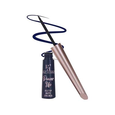 Half N Half Power Up Felt Tip Matte Eyeliner, 24H Long Lasting- Midnight Blue 4.8 ml - Eyeliners