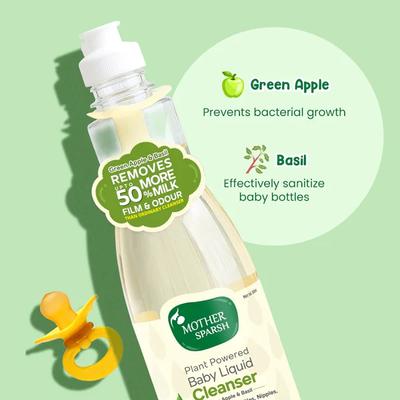 Mother Sparsh Natural Baby Liquid Cleanser Bottle 175 ml - Baby Detergents