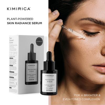 Kimirica Skin Radiance Face Serum with 100% Plant-based AHA & Peptide for Youthful Glow 30 ml - Face Serum