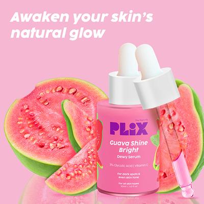 Plix The Plant Fix Guava Brightening Serum , With 3% Glycolic Acid & Vitamin C 30 ml - Face Serum
