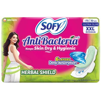 Sofy Antibacteria Ultra Slim Pad (XXL) 6 s - Sanitary Napkins