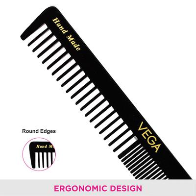 Vega General Grooming Hair Comb for Men and Women, Black (VC2HMBC-113) 2's - Hair Combs