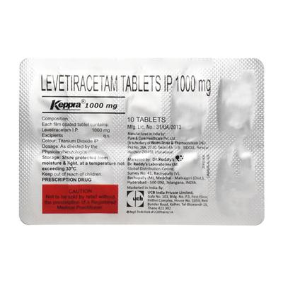 Keppra 1000mg Tablet 10'S - Epilepsy/Convulsion-Ant