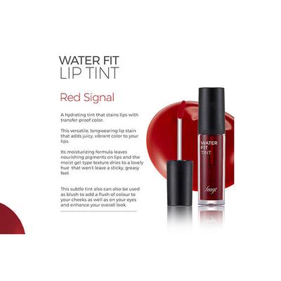 The Face Shop Water Fit Lip Tint Ex - 04 Red Signal 5 Gm - Lip Stains & Tints