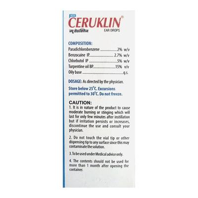 CERUKLIN NEW Ear Drops 10ml - Anaesthesia - Local-Ana