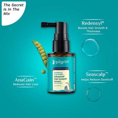 Pilgrim 3% Redensyl & 4% An again ADVANCED HAIR GROWTH SERUM For Dandruff-Prone Scalp 30 ml - Hair Serums