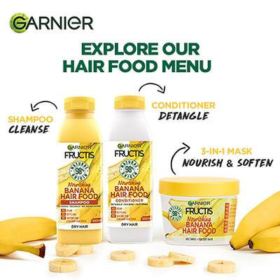 Garnier Fructis Hair Food - Nourishing Banana Shampoo For Dry Hair 350 ml - Shampoos