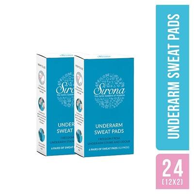 Sirona Under Arm Sweat Pads for Men and Women (Pack of 2 x 12's) - Intimate Care