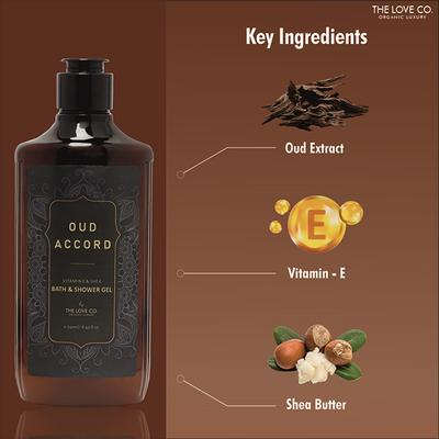 The Love Co. Mesmerising Bath & Shower Gel - Oudh Accord 300 ml - Shower Gels & Body Wash