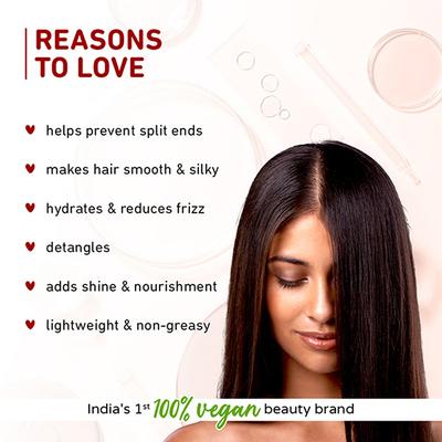 Plum Hibiscus and Ceramides Smoothing Hair Serum Smoothens, Reduces Split End Damage, Nourishes, Controls Frizz 75ml - Hair Serums