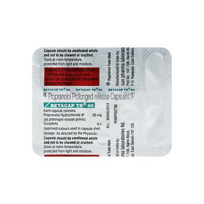 Betacap TR 60mg Capsule 10'S - Hypertension-Bet