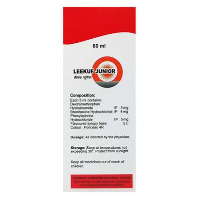 Leekuf Junior Syrup 60ml - Cough And Cold-Cou