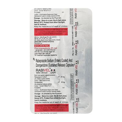 RABIVEL DSR Capsule 10's - Ulcer/Reflux/Flatulence-Aaa
