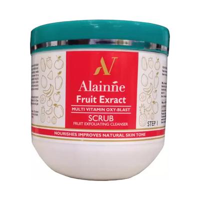Alainne Fruit Extract Multi Vitamin Oxy Blast Step1 Face Scrub 500 gm - Scrubs & Exfoliants