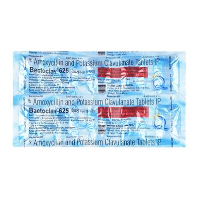 Bactoclav 625mg Tablet 10'S - Bacterial Infections-Pen
