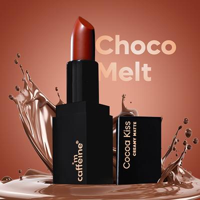mCaffeine Cocoa Kiss Creamy Matte Nude Lipstick with Cocoa Butter - Choco Melt 4.2 gm - Lipsticks