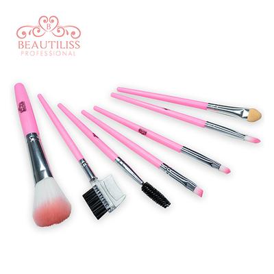 Beautiliss Professional Make-up Brush set with faux leather bag 7's - Face Brush