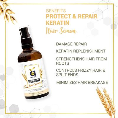 Anveya Protect & Repair Keratin Shampoo & Serum Combo 500 ml - Shampoos