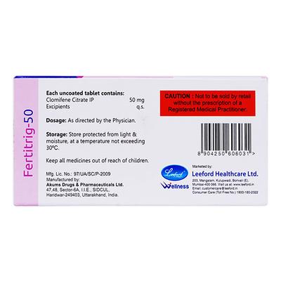 FERTITRIG 50 Tablet 10's - Hormonal Therapy-Tro