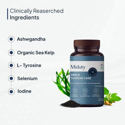 Miduty Triple Thyroid Care Capsule 60's - Vital Health