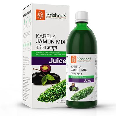 Krishna's Herbal & Ayurveda Karela Jamun Neem Juice 500 ml - Ayurvedic Juices