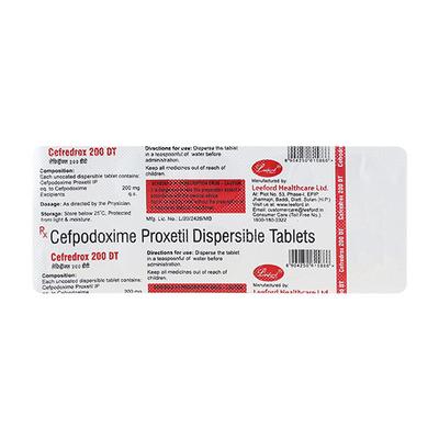 CEFREDROX 200 DT Tablet 10's - Bacterial Infections-Cep
