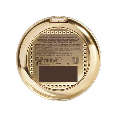 Lakme 9To5 Double Duty Dual Finish Compact, Foundation + Compact, Lightweight, Cinnamon 9 g - Compact Powder