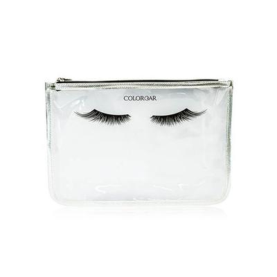 Colorbar Lips & Lashes Flat Pouches(Set Of Two) - White+Blush Pink 1's - Makeup Bags & Cases