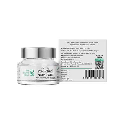 The Beauty Sailor Pro-Retinol Face Cream Anti-Aging Retinol Night Cream with Hyaluronic Acid 50 gm - Night Cream
