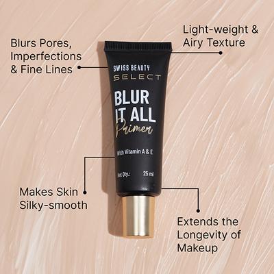 Swiss Beauty Blur It All Primer With Vitamin E And A 25 ml - Primer