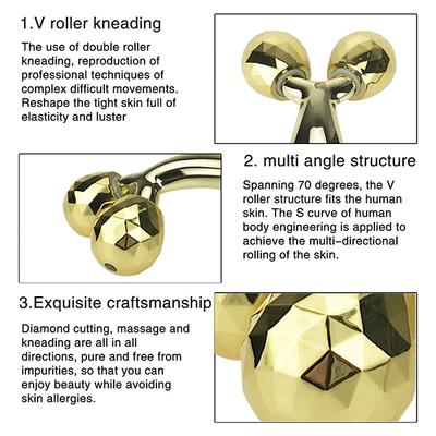 Beautiliss Professional 3D Manual Roller Face body massager golden 1's - Massagers