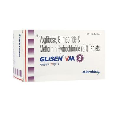 Glisen VM 2mg Tablet 10'S - Diabetes-Ant