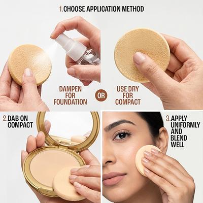 Lakme 9To5 Double Duty Dual Finish Compact, Foundation + Compact, Lightweight, Cinnamon 9 g - Compact Powder