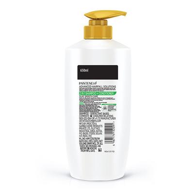 Pantene Advanced Hairfall Solution 2in1 Anti-Hairfall Silky Smooth Shampoo & Conditioner 650 gm - Shampoos