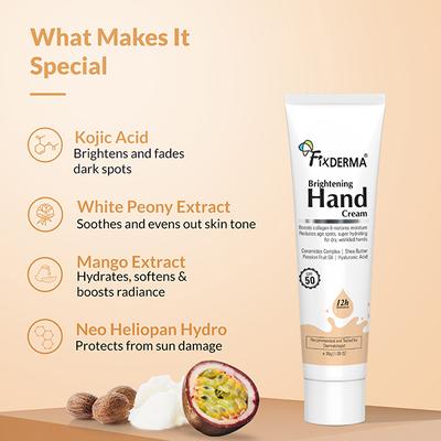 Fixderma Brightening Hand Cream for Women and Men, for Dry and Rough Hands All Skins Types 30 gm - Night Cream