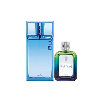 Ajmal Blu EDP Aquatic Woody Perfume And Bastion EDP Woody Aromatic Perfume 190 ml - Men Perfumes (Edt/Edp)