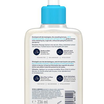 CeraVe SA Smoothing Cleanser For Dry, Rough & Bumpy Skin, Face wash with Salicylic Acid & Ceramides 236 ml - Face Washes