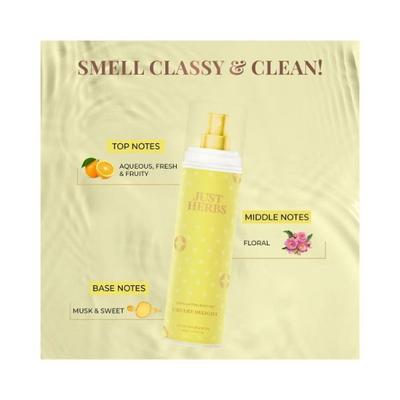 Just Herbs Body Mist Spray for Men and Women With , Creamy Delight 140 ml - Body Mist/Spray