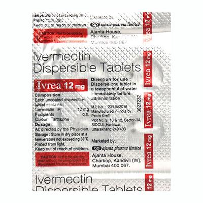 IVREA 12 Tablet 4's - Parasitic Worms-Ant