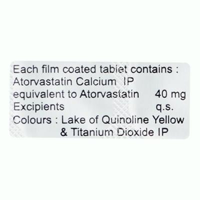 Lipikind 40mg Tablet 10'S - High Cholesterol-Dys