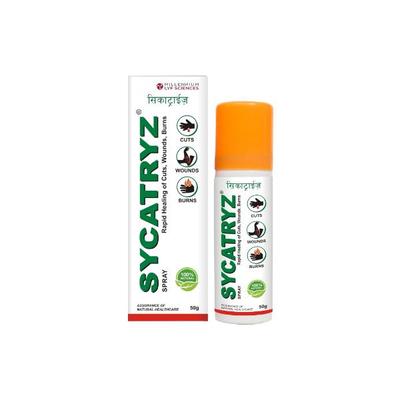 Millennium Lyf Sciences Sycatryz Rapid Healing Of Cuts,Wounds,Burns Spray 50 gm - Pure Herbs