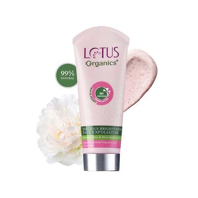 Lotus Organics Precious Brightening Face Exfoliator 100 gm - Scrubs & Exfoliants