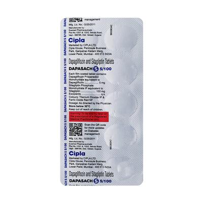DAPASACH S 5/100 Tablet 10's - Diabetes-Ant