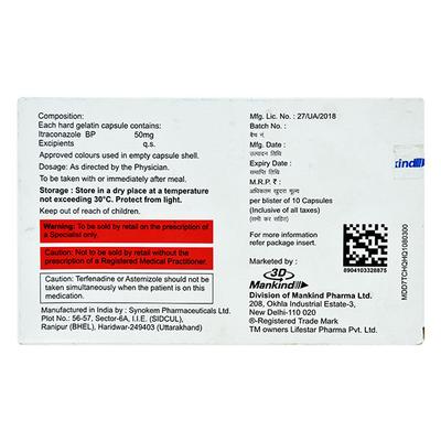 ITRAGREAT SB 50 Capsule 10's - Fungal Infections-Anf
