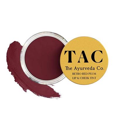 TAC - The Ayurveda Co. Retro Red Plum Lip & Cheek Tint with Shea Butter 10 gm - Lip Stains & Tints