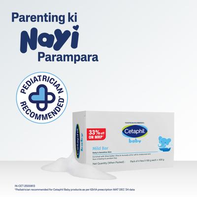 Cetaphil Baby Mild Bar - (4x100gm) 4's - Face Washes