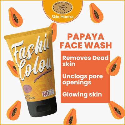 Fashion Colour Papaya Face Wash 130 gm - Face Wash & Cleansers