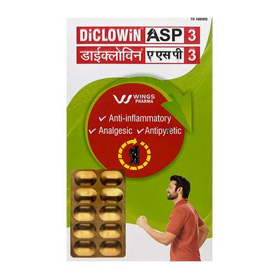 DICLOWIN ASP 3 Tablet 10's - Pain relief-Nsa